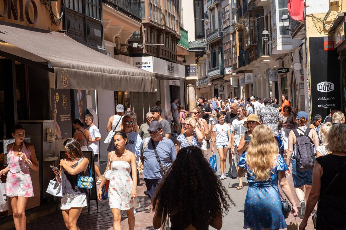 El centro de Palma, lleno de turistas