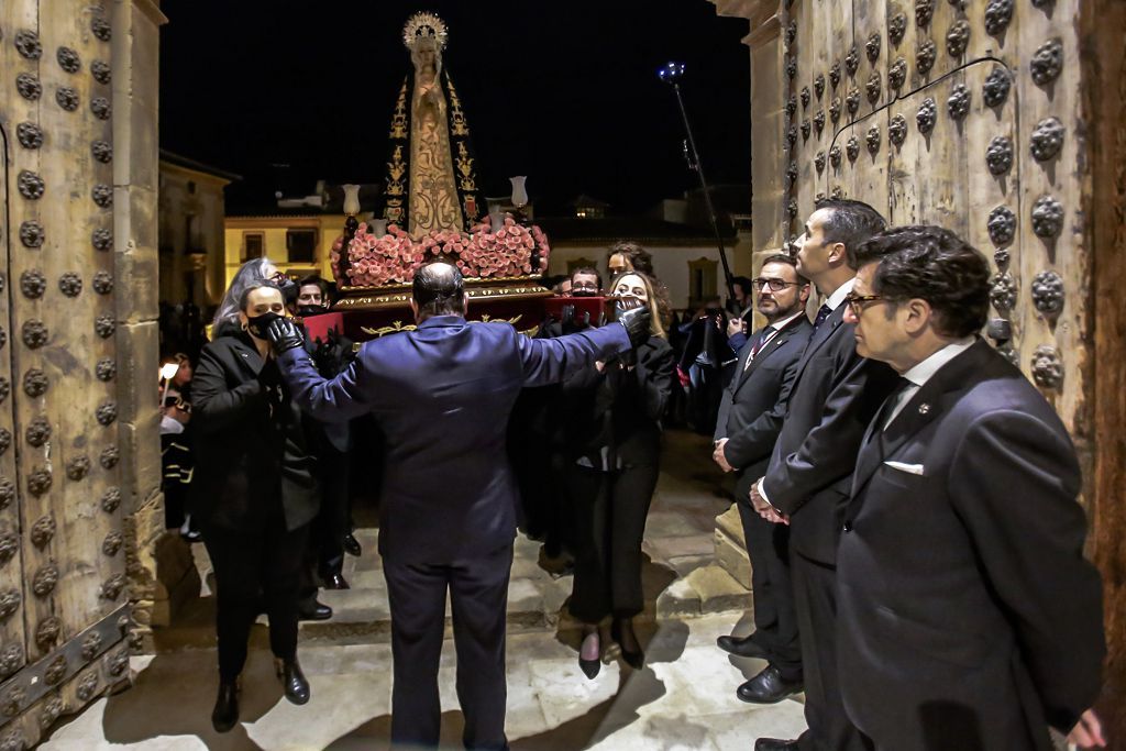 Semana Santa de Lorca 2022: Virgen de la Soledad del Paso Negro, iglesia y procesión