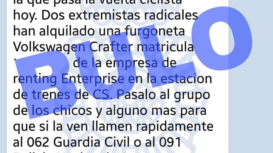 La Policía Nacional asegura que el mensaje que circula en redes sociales sobre el riesgo de atentado en Castellón es un bulo