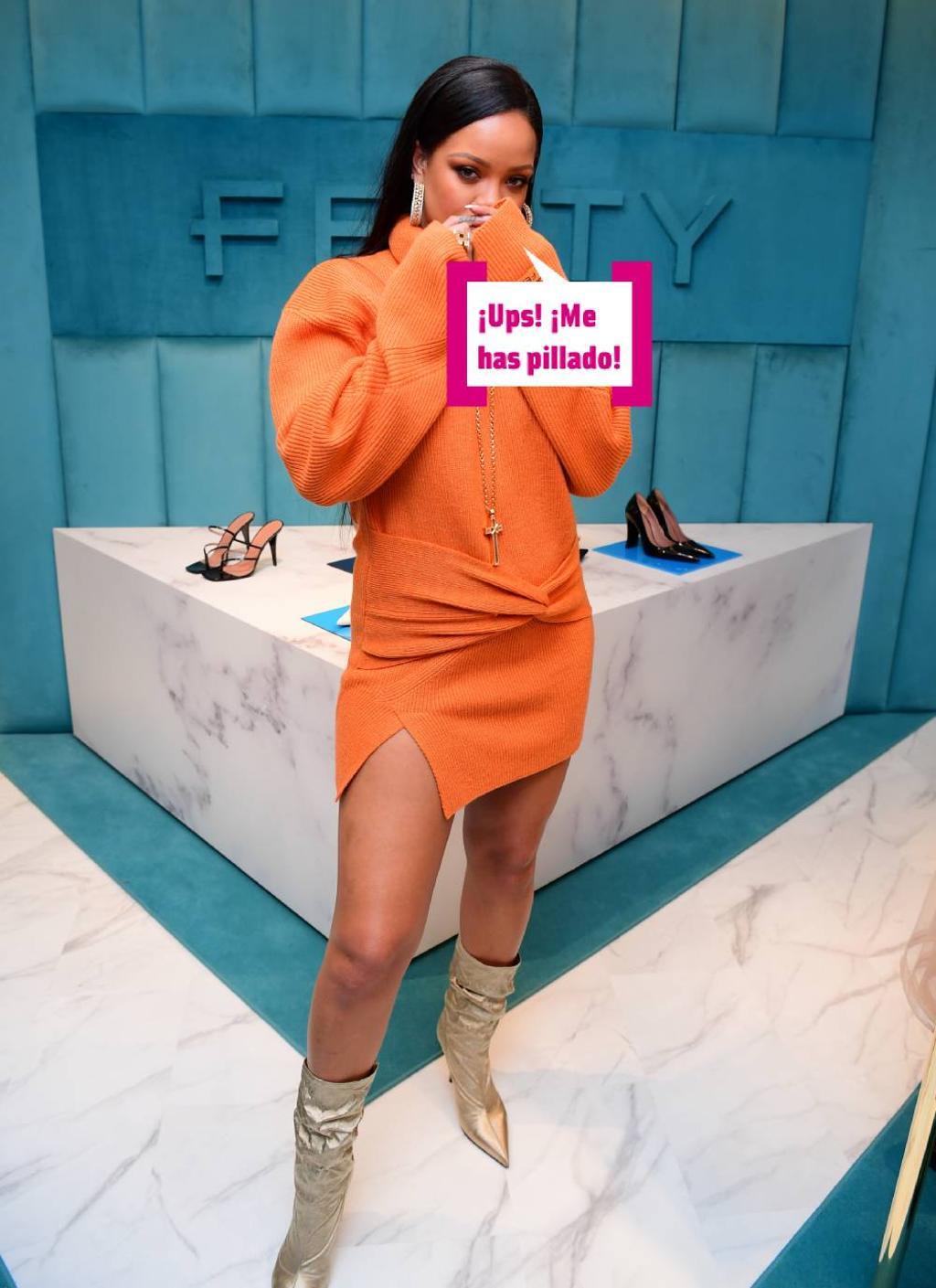 Rihanna en modo vergonzosa