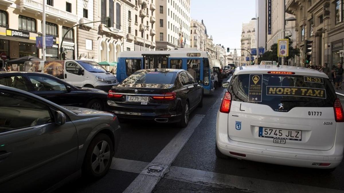 La Gran Vía de Madrid inicia el viernes su metamorfosis con más espacio para los peatones