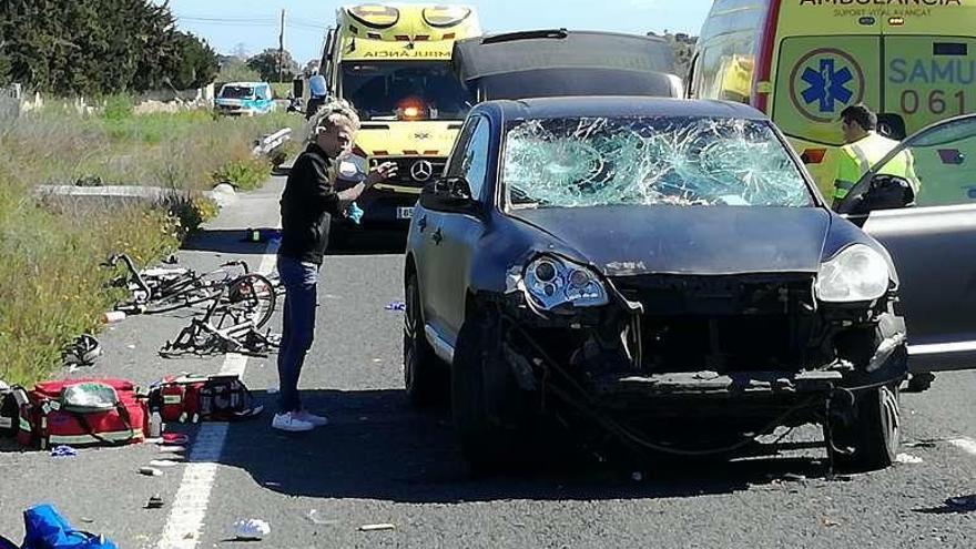 La conductora que arrolló a 9 ciclistas en Mallorca, detenida de nuevo tras morir uno de ellos