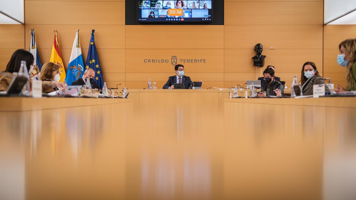 Pleno anterior celebrado en el Cabildo de Tenerife.