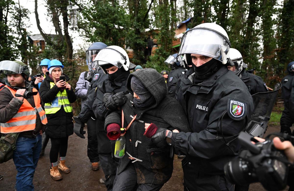 Protesta contra una mina de carbón en Alemania