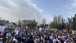 Manifestación en Cubas de la Sagra contra la instalación de una planta de biogás el pasado domingo 7 de abril de 2024.