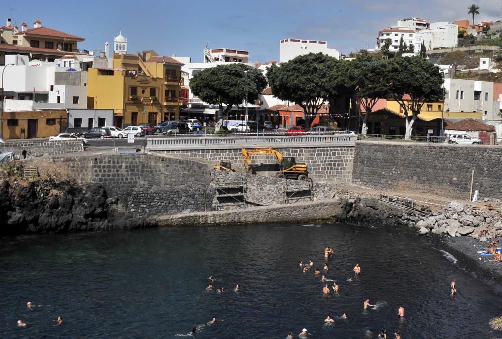 Garachico recupera zonas dañadas por el mar