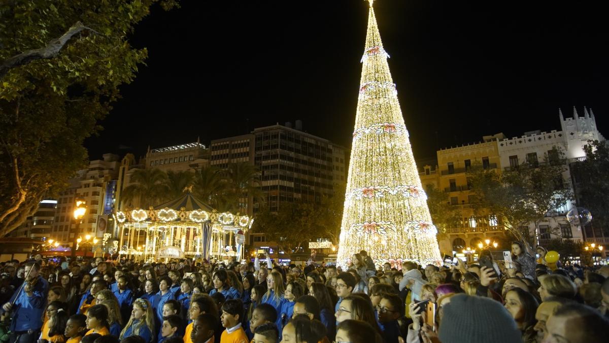 ILUMINACIÓN NAVIDAD EN VALENCIA. ÁRBOL Y ESPECTACULO AUDIOVISUAL