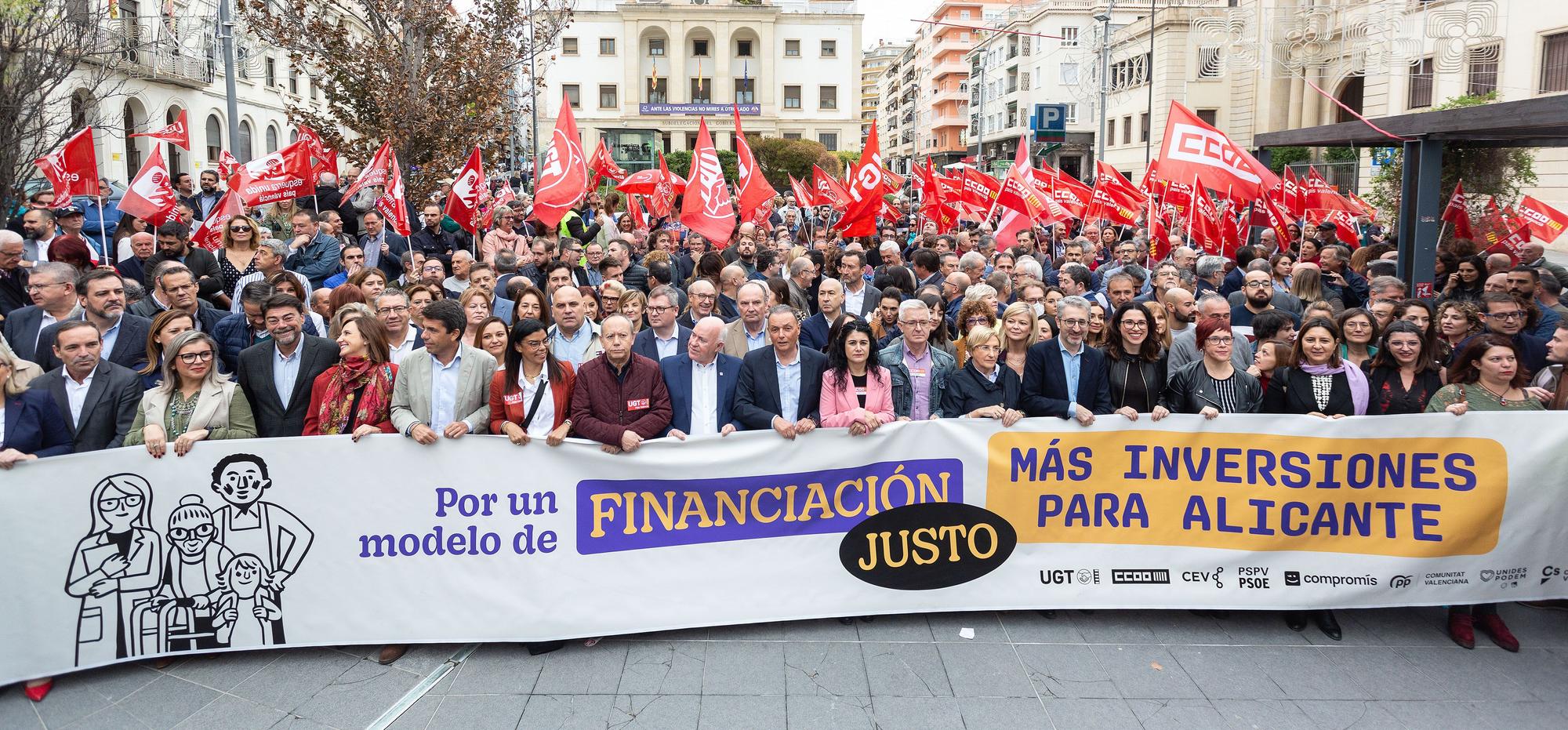 Concentración para reclamar una financiación justa para la provincia de Alicante