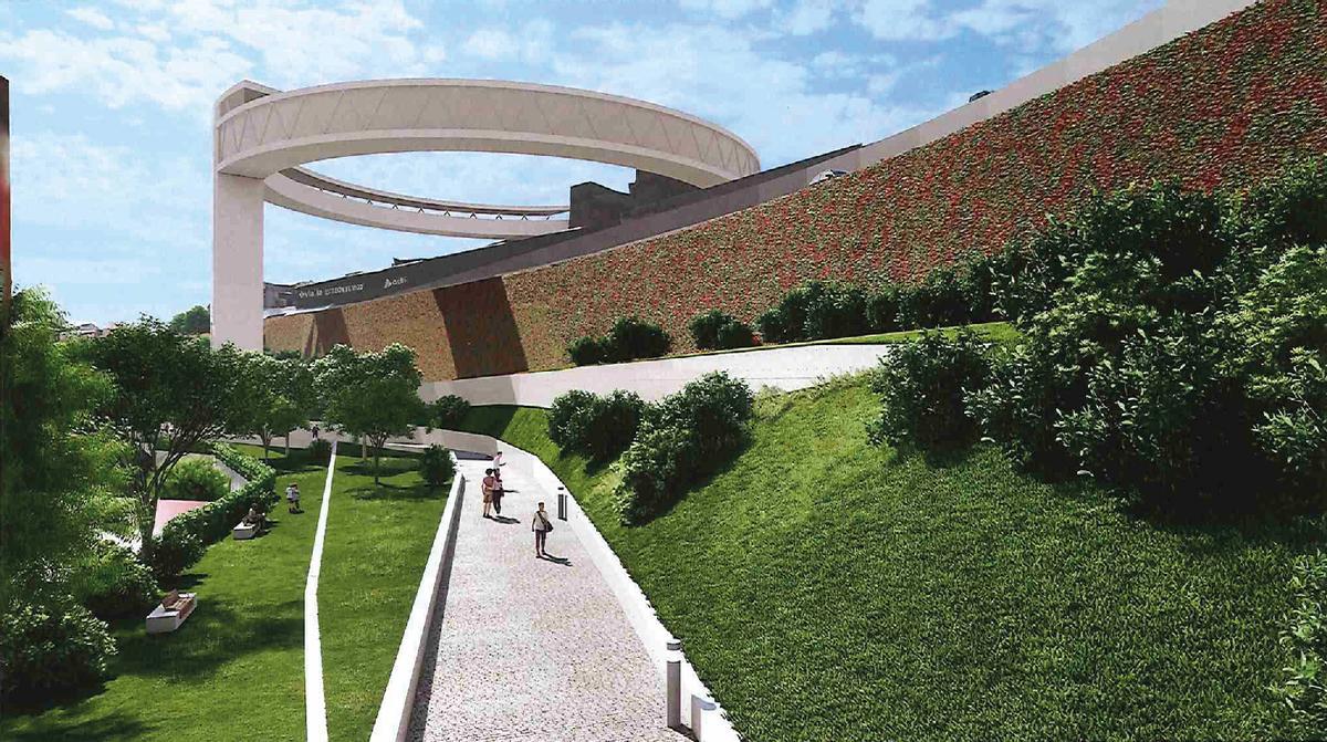 Recreacción de la humanización de la AP-9 a su paso por la ciudad.