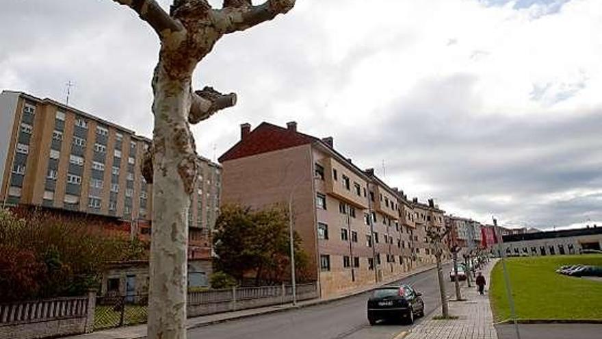 Vista de la calle María Josefa Canellada, en Los Campos.