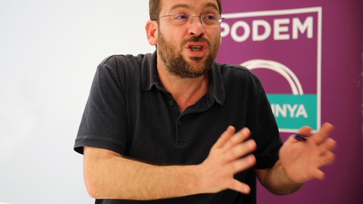 Entrevista amb Albano Dante Fachin, secretari general de Podem a Catalunya, després de l’assemblea dels comuns