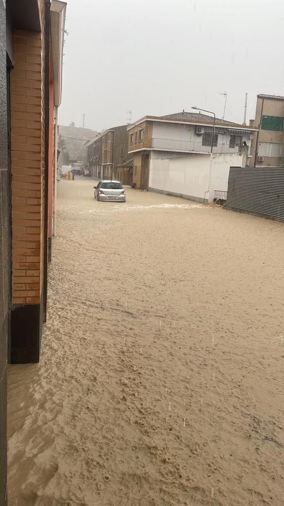 En imágenes | La DANA inunda Tauste con 100 litros por metro cuadrado