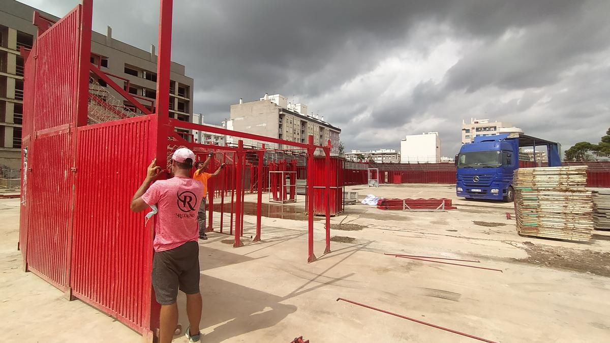 La plaza portátil acogerá el regreso de la actividad taurina en Burriana