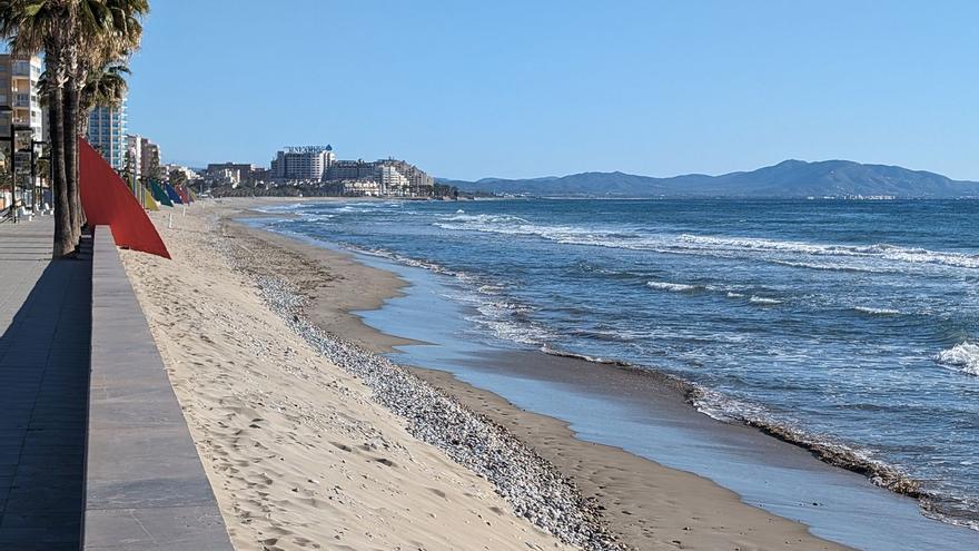 La playa Morro de Gos de Orpesa, con apenas arena