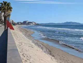 La playa Morro de Gos de Orpesa, con apenas arena