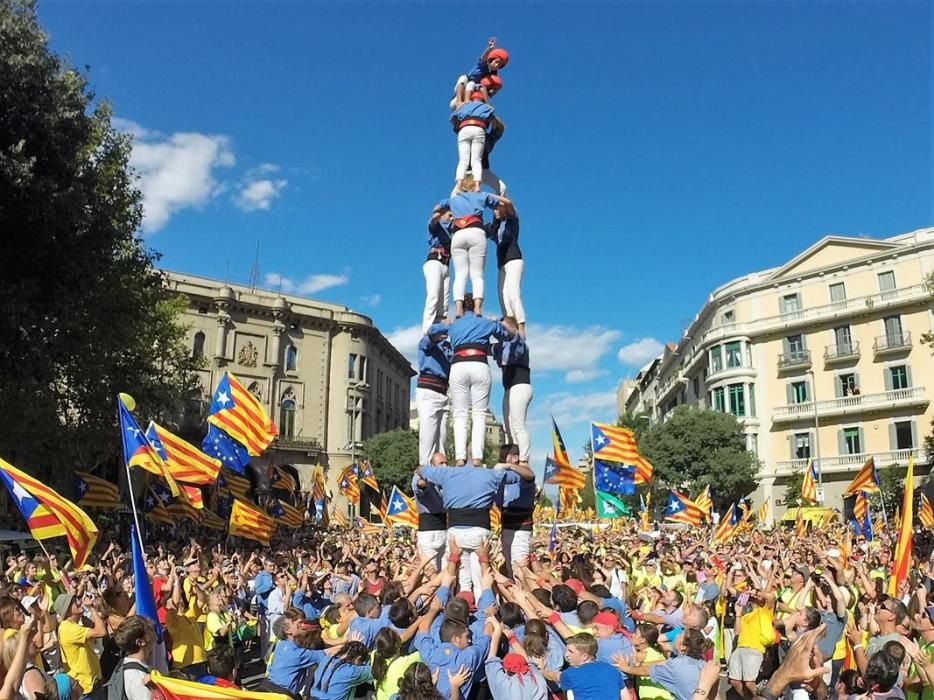 Els gironins a la manifestació de la Diada a Barcelona