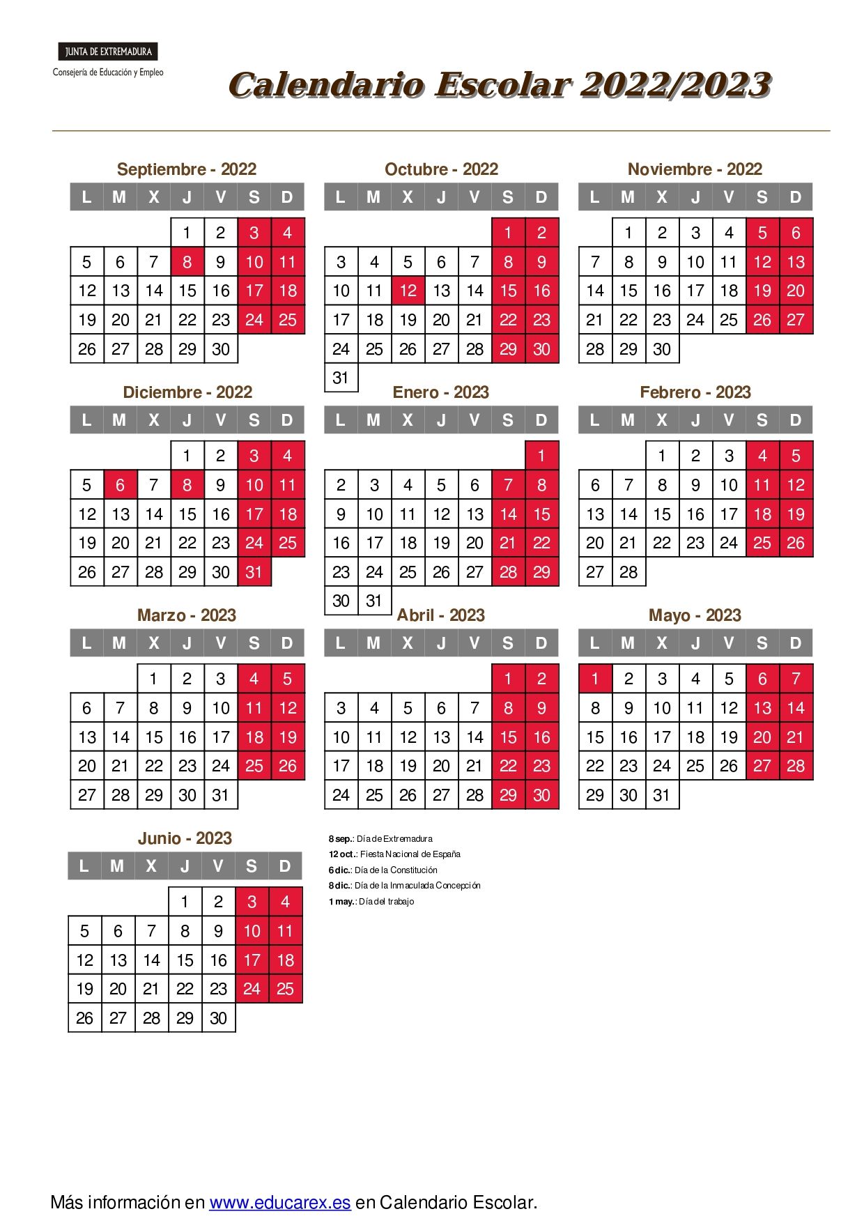 Calendario Escolar Extremadura 2022-2023: ¿Cuántas vacaciones tendrán los  escolares extremeños en el próximo curso 2022-2023?