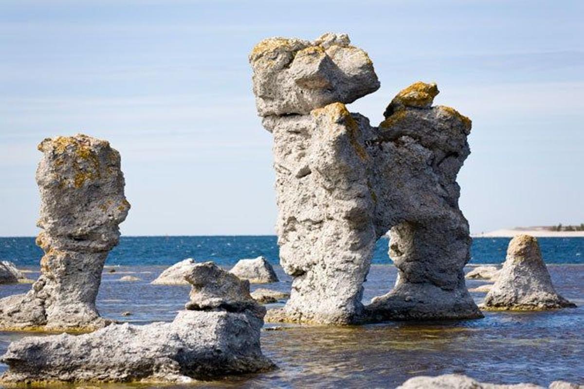 Formaciones rocosas en la isla de Fårö, al norte de Gotland.