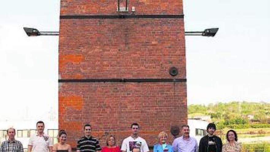 La candidatura de IU en Langreo, durante su presentación en La Felguera.