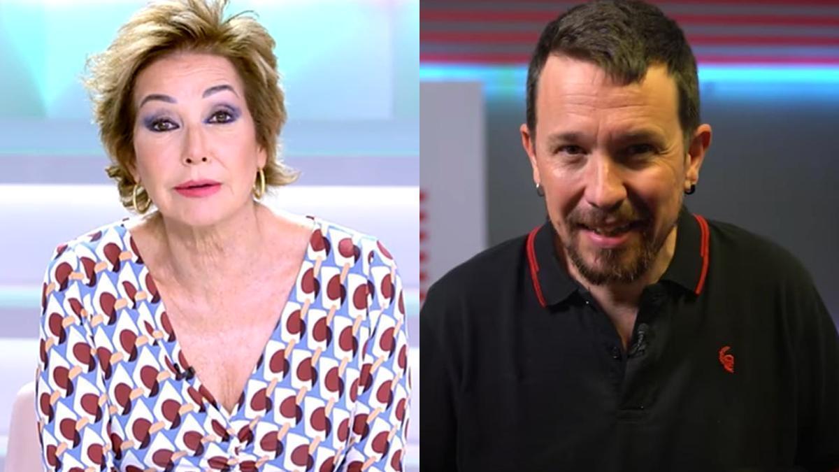 Ana Rosa Quintana y Pablo Iglesias.