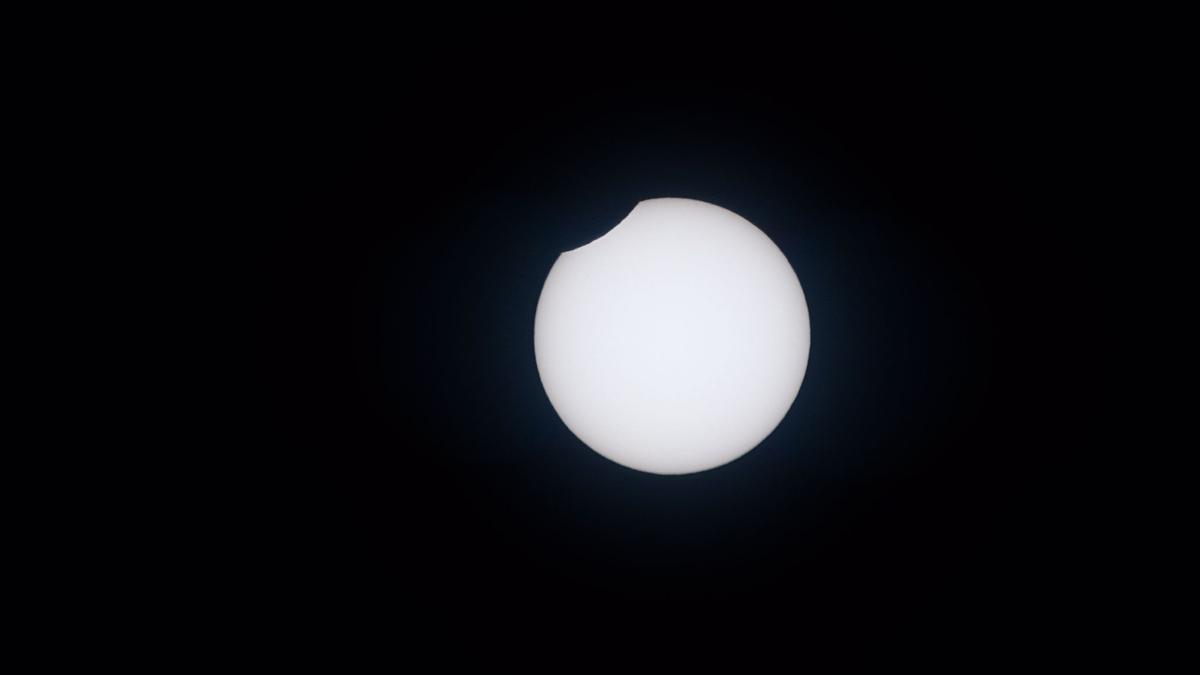 El eclipse, tomado desde la Vall d&#039;Uixó.