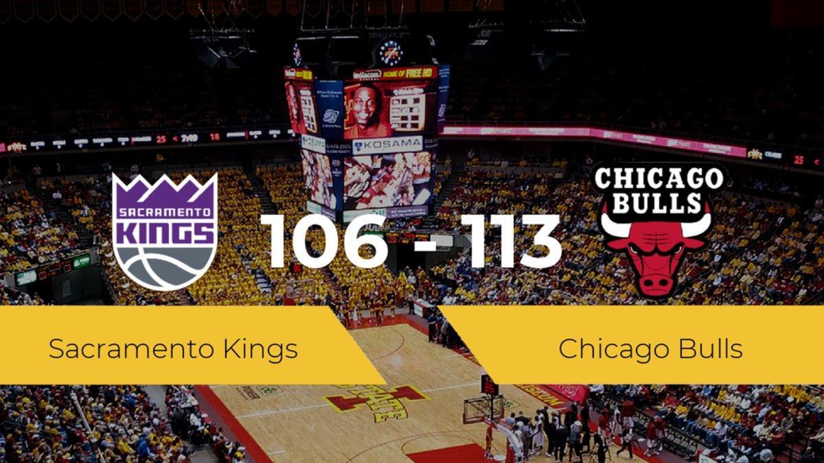 Chicago Bulls se impone por 106-113 frente a Sacramento Kings