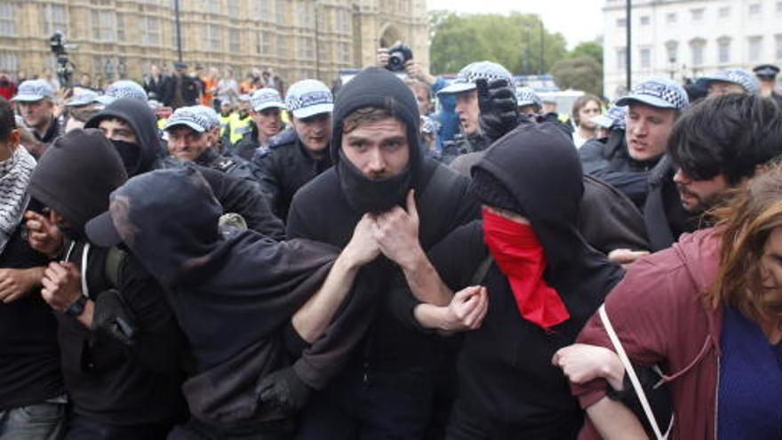 Manifestantes antirracistas en el centro de Londres.