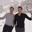 Nadal y Federer durante la campaña con Louis Vuitton