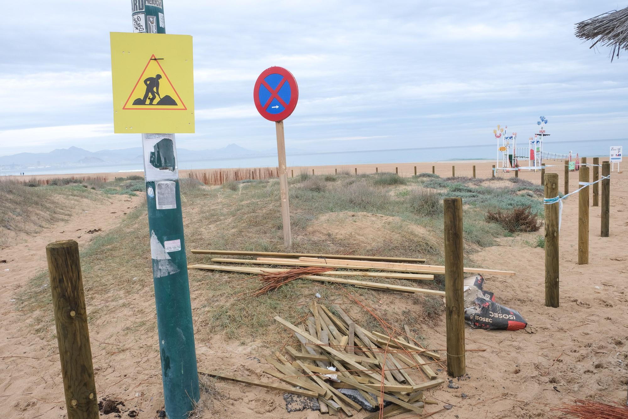 El nuevo "look" de las playas de El Altet y Arenales