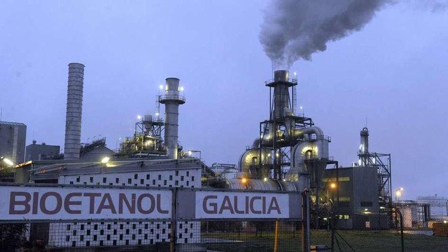 Vista de las instalaciones de Bioetanol Galicia en Teixeiro, en el concello de Curtis.