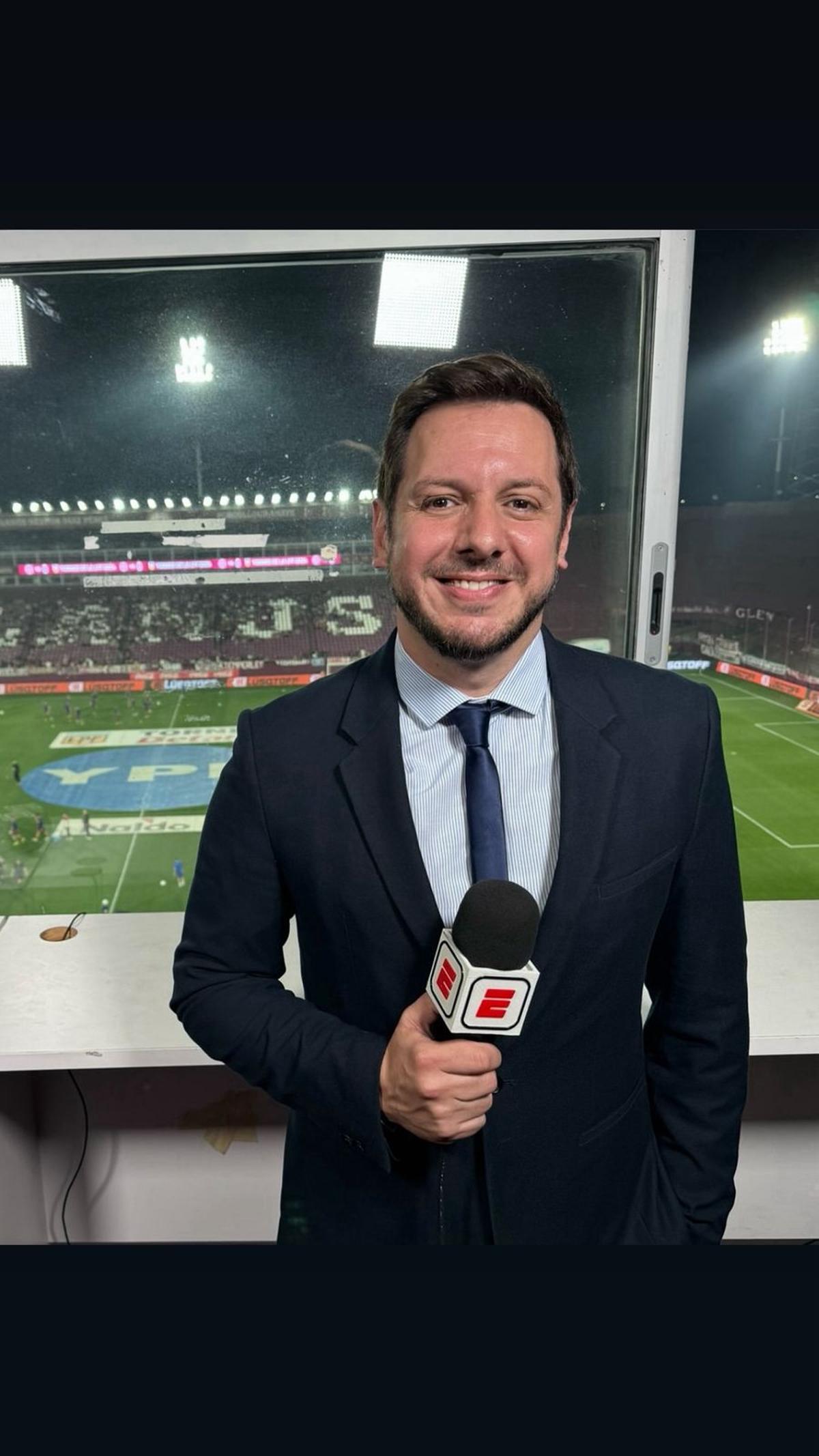 Santi Russo, en una retransmisión de ESPN en Argentina.
