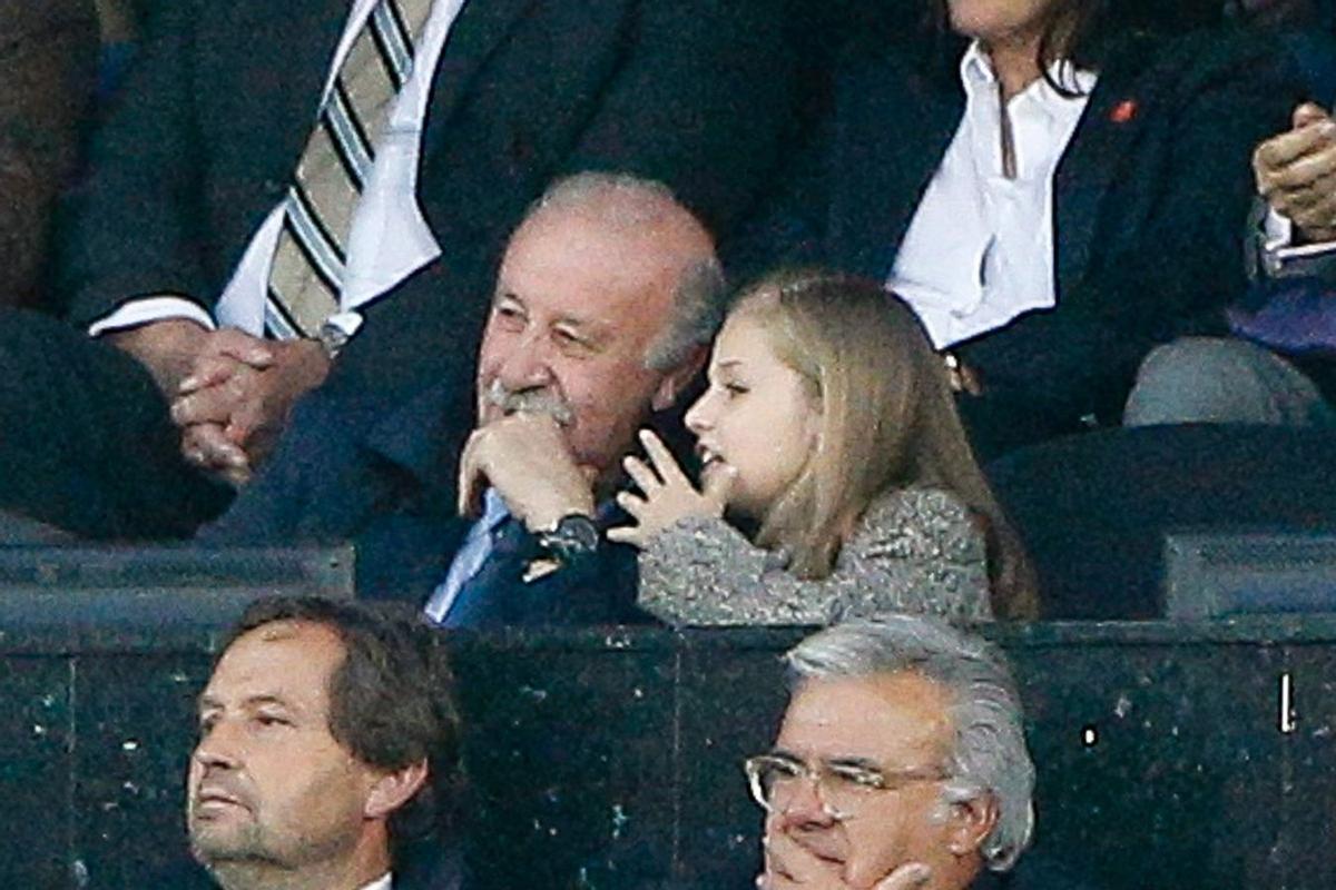 La princesa Leonor disfrutando del partido de fútbol