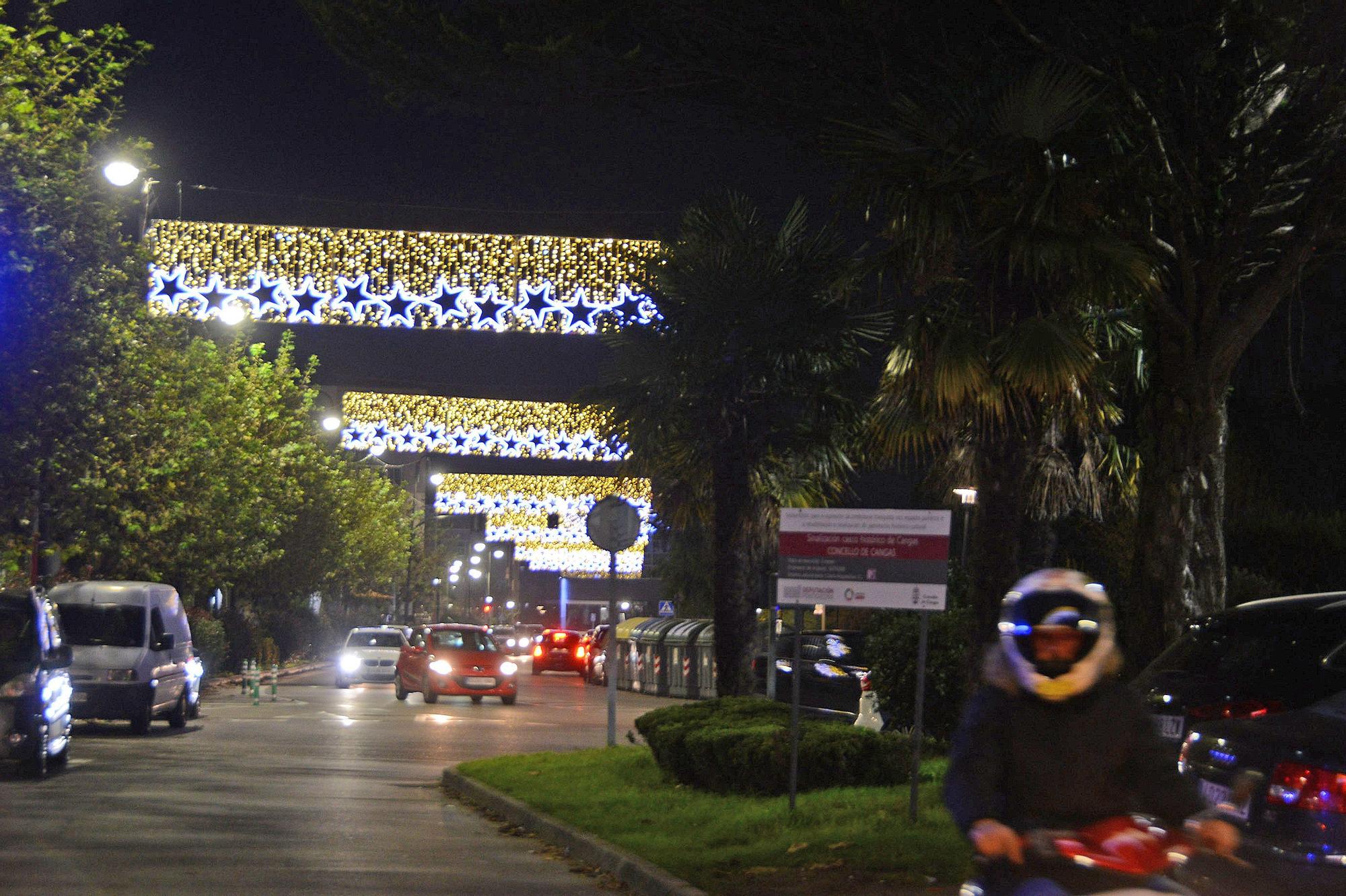 La iluminación navideña en O Morrazo. Las luces en Cangas