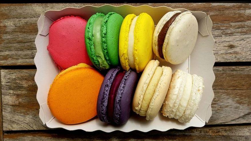 Imatge d&#039;arxiu d&#039;un plat de macarons