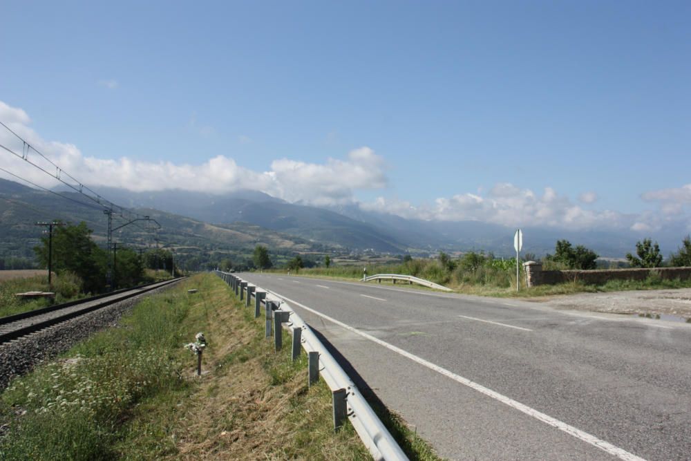 Accident d'una moto a la N-260