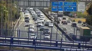Accidente en la A-49 a la altura de Camas: tráfico lento en dirección Huelva
