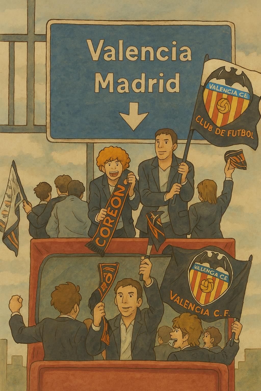 El Valencia del doblete, un equipo de dibujos animados