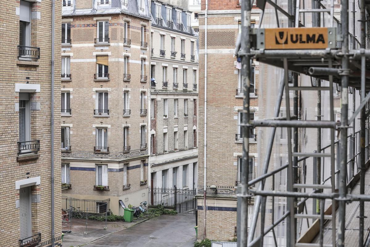 Bloque de vivienda social de París en reformas.