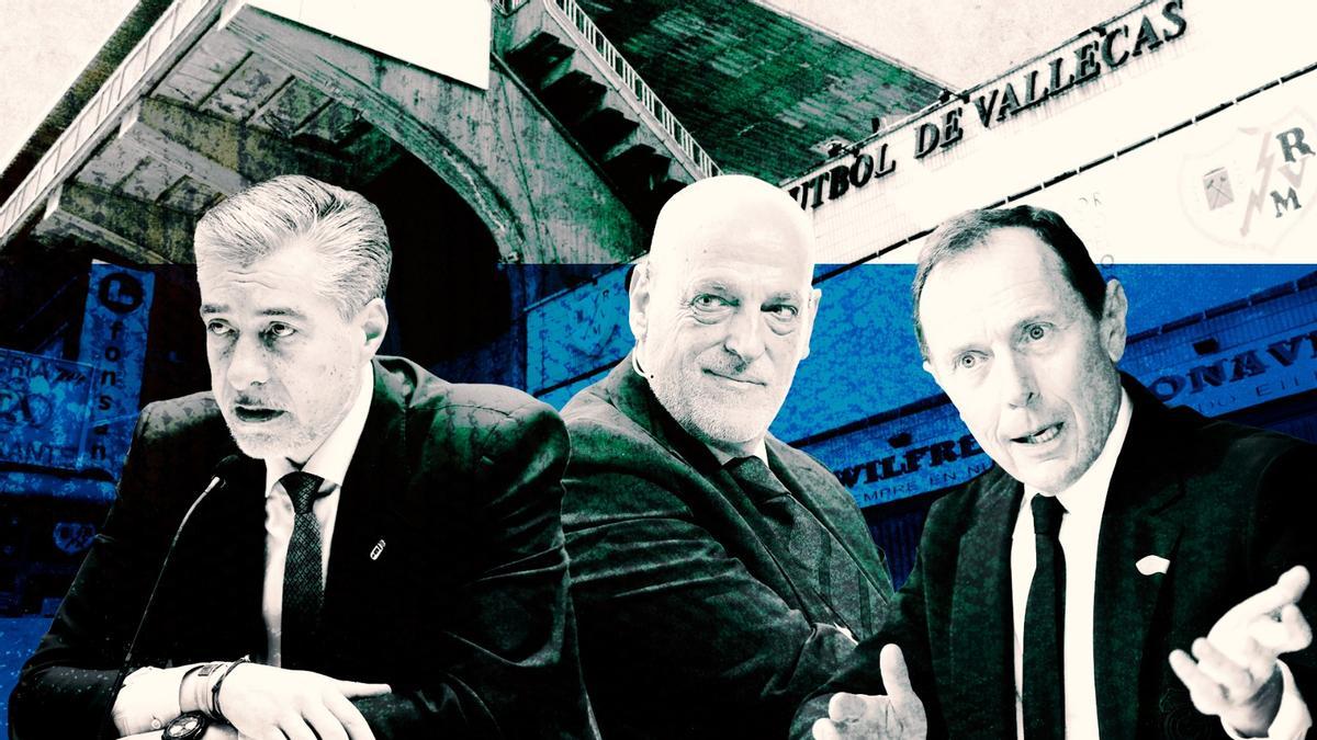 Martín peláez, Javier Tebas y Emilio Butragueño