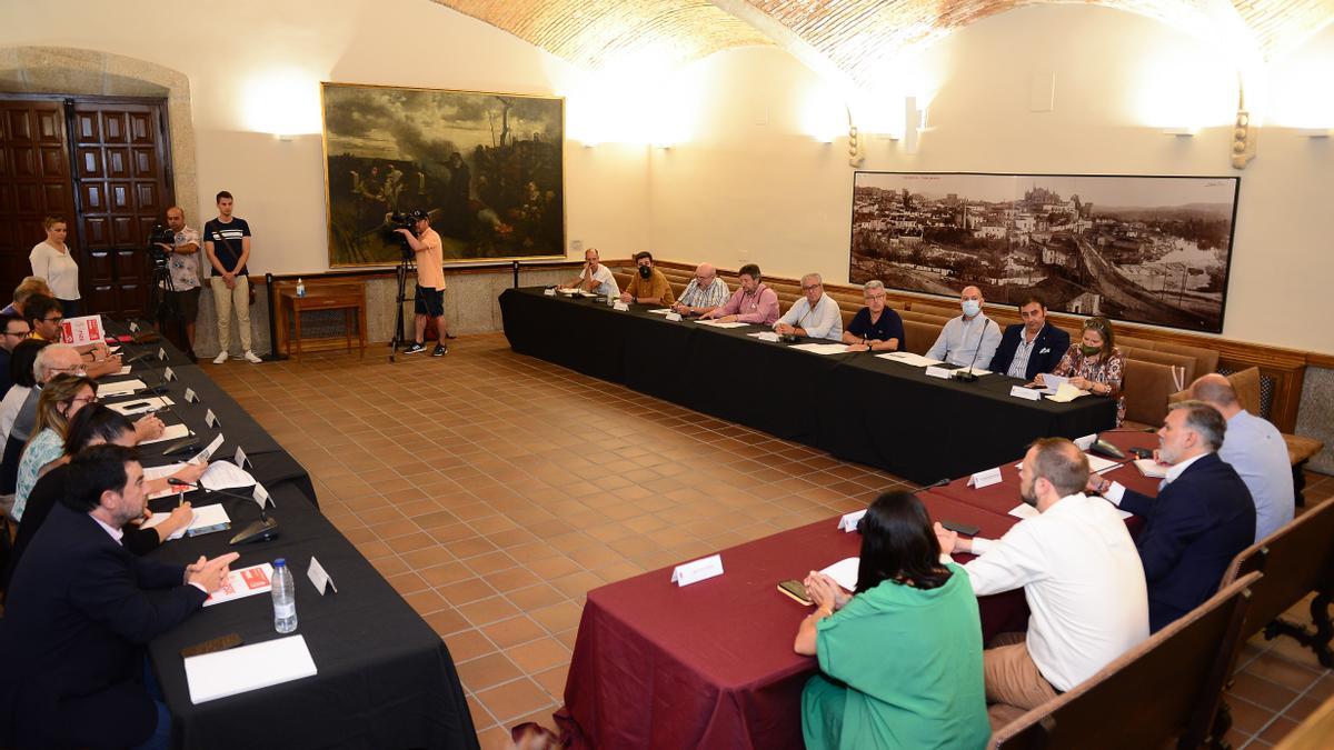 Reunión del Consejo Económico y Social de Plasencia por el tren.