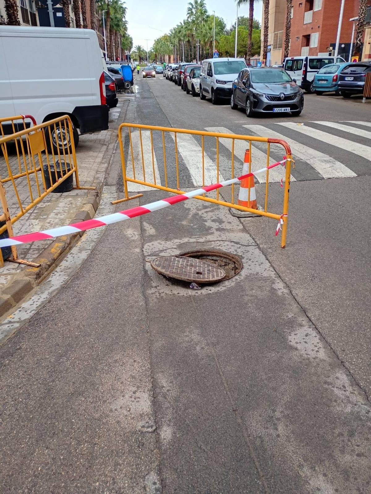 Trapas levantadas en Catarroja.