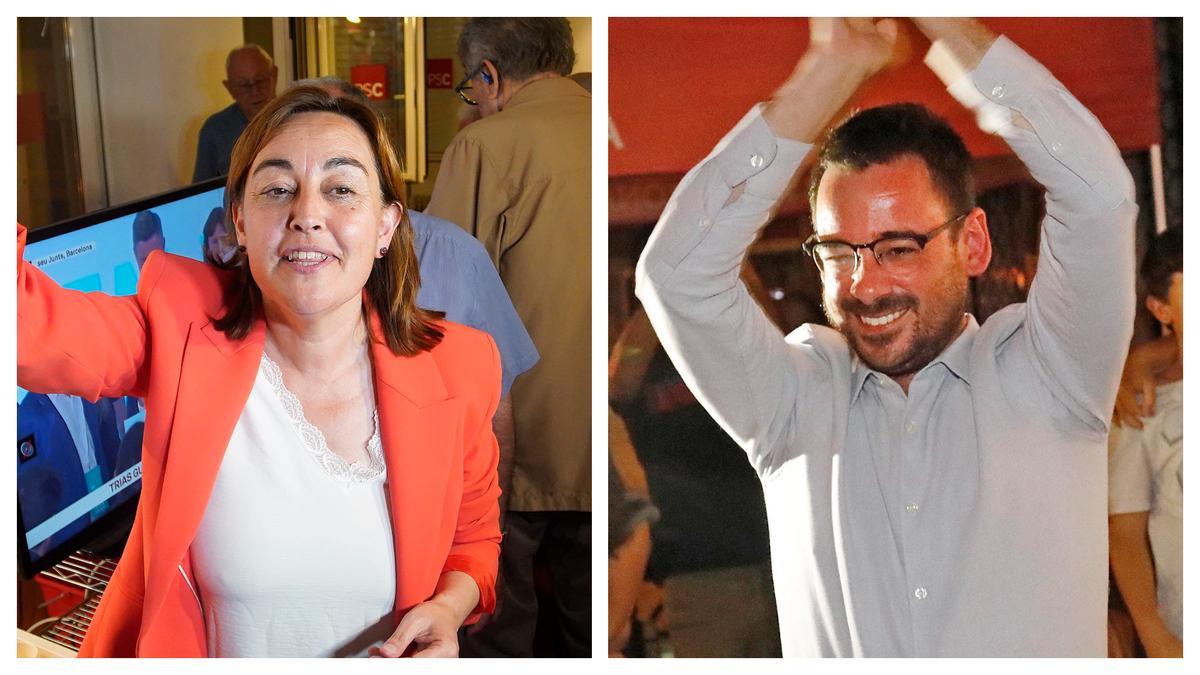 Paneque i Salellas, diumenge, després de conèixer el resultat de les eleccions.