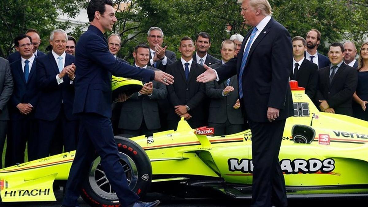 Pagenaud y Donald Trump en la Casa Blanca