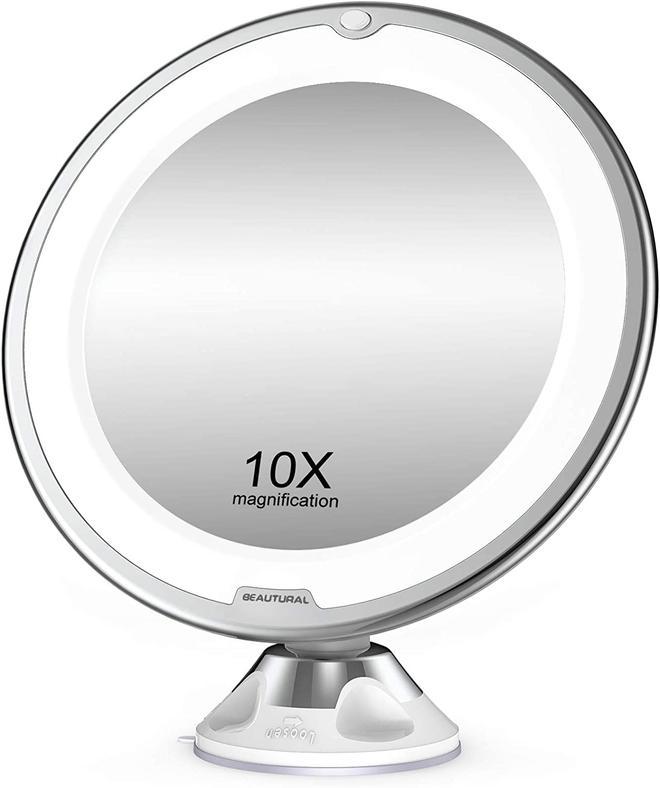 Amazon Prime Day: Beautural Espejo Aumento 10X de Baño con luz LED