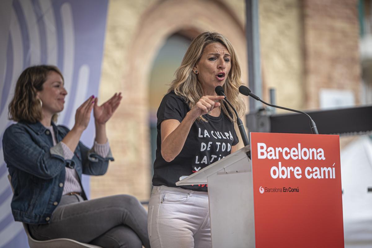 Acto electoral en Nou Barris de Ada Colau y Yolanda Díaz