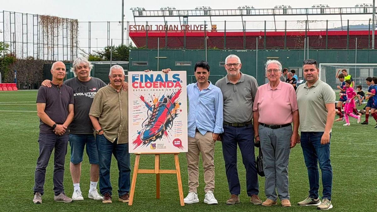 Los responsables de las jornadas de las Finales del Torneig de Penyes durante la presentación del evento