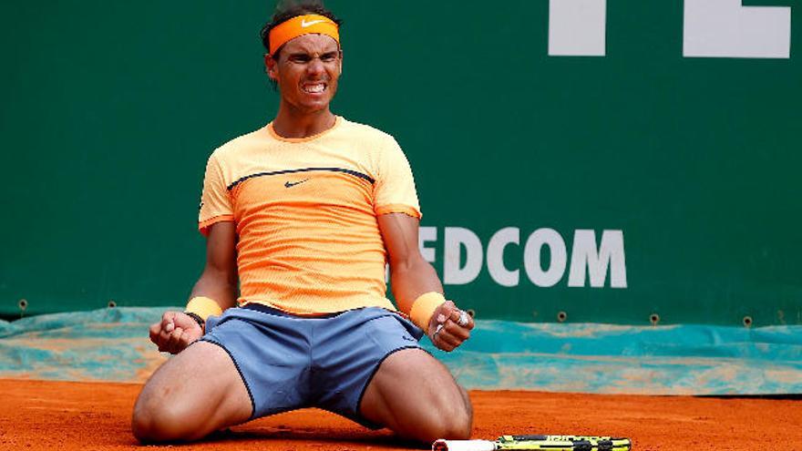 Rafa Nadal celebra su victoria en el Masters de Montecarlo.