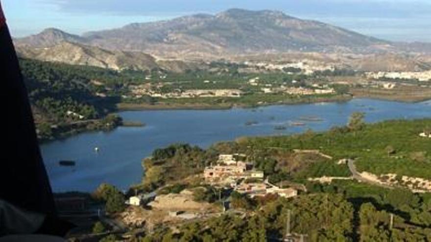 Sobrevolando en globo el Valle de Ricote, en una foto de archivo.