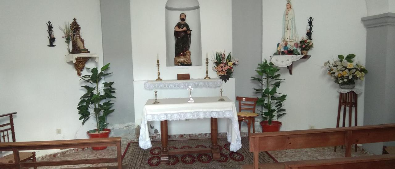 Una imagen del interior de la actual ermita de San Marcos, en San Marquino.