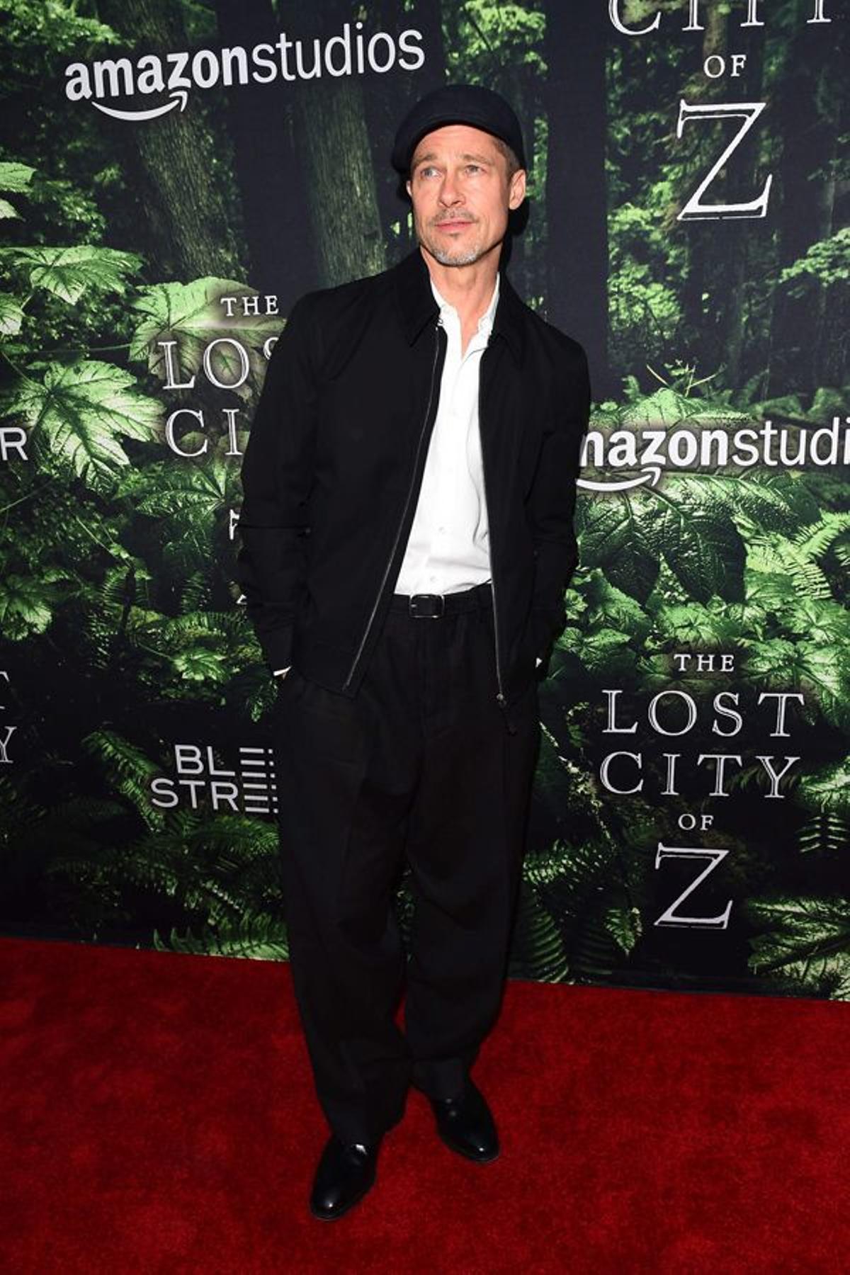 Premier 'The Lost City of Z': Brad Pitt, desmejorado con traje negro
